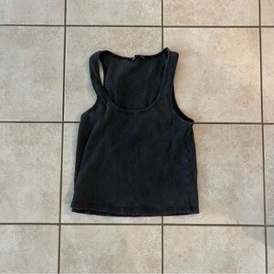Zara black ribbed tank top Size L